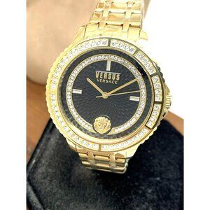 Versus by Versace Women's Watch VSPLM3121 Black Dial Gold Stainless Steel 40mm